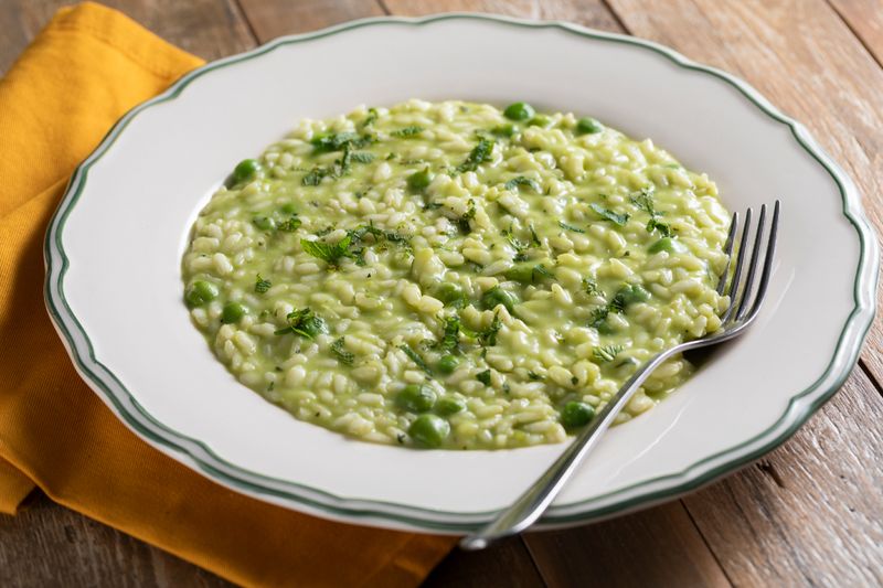 Pea And Mint Risotto