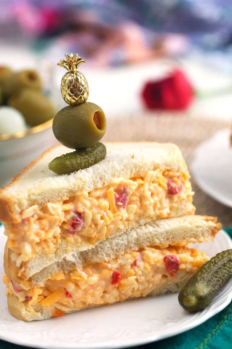 Pimento Cheese and Pickle Sandwich