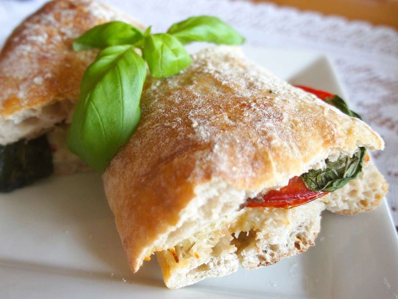 Caprese Sandwich on Thin Bread