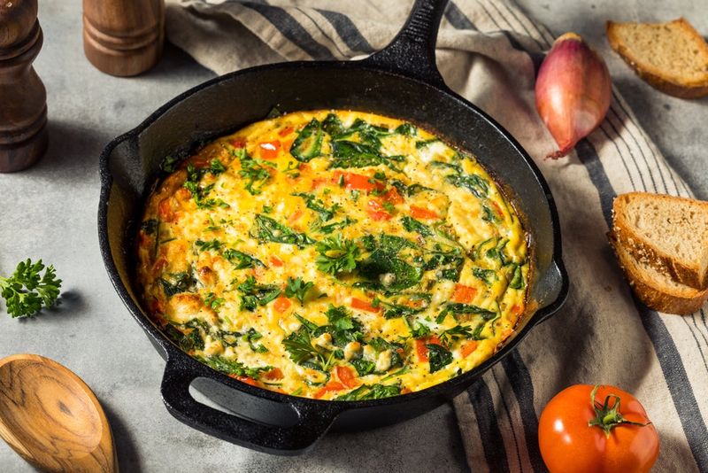 Mozzarella in a Frittata