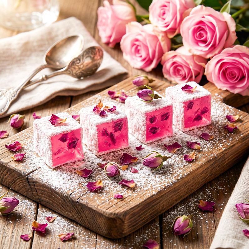 Rose Petal Tea with Turkish Delight