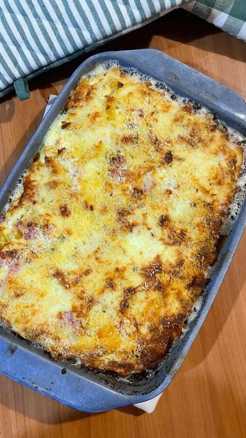 Hähnchen-Leberkäse Auflauf (Chicken and Meatloaf Casserole)