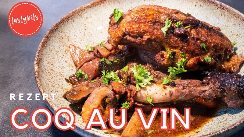 Hühnerkeule in Rotweinsauce (Chicken Legs in Red Wine Sauce)