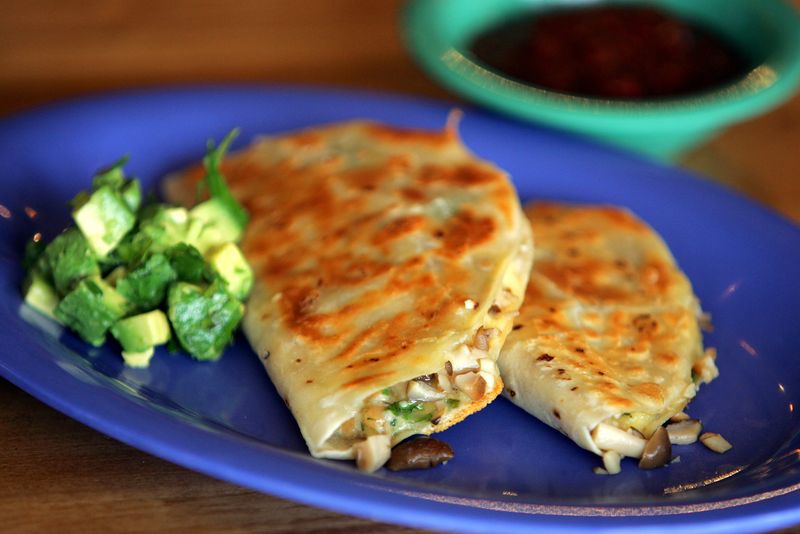Halloumi and Mushroom Quesadillas