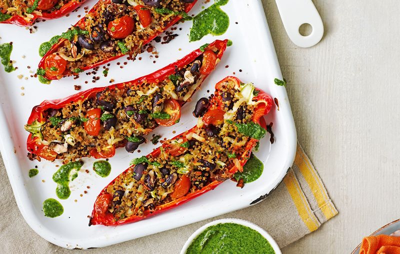 Halloumi Stuffed Peppers