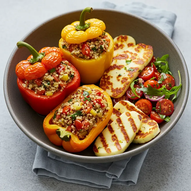 Halloumi Stuffed Peppers