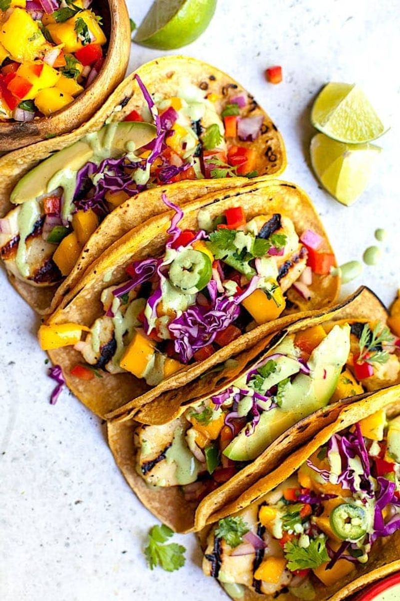 Halloumi Tacos with Mango Salsa