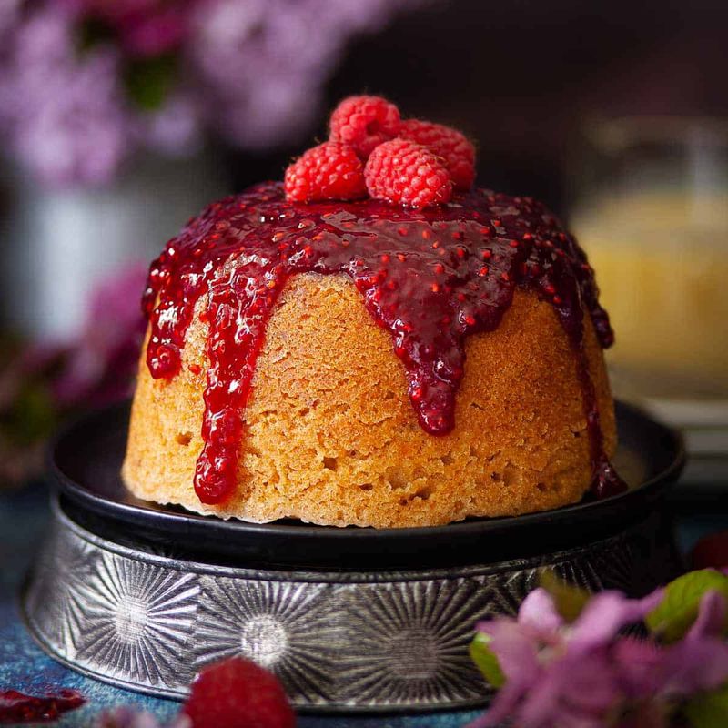 Spotted Dick and Jam Pudding