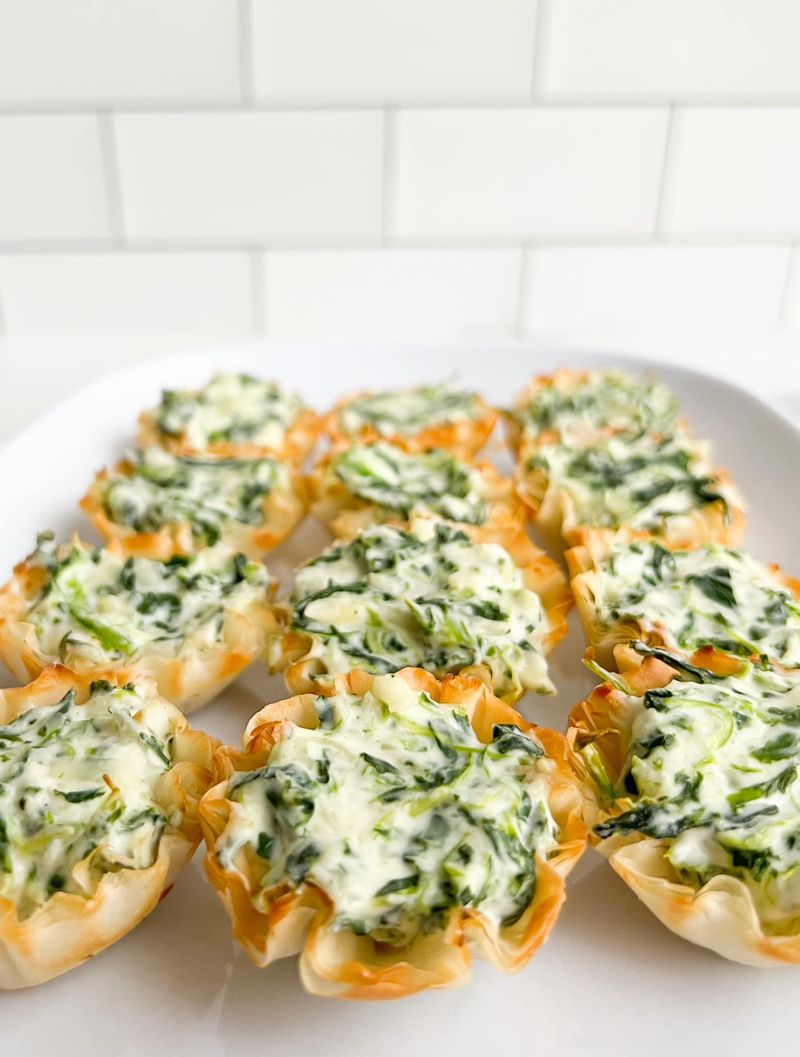 Spinach Artichoke Phyllo Cups