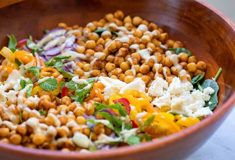Honey Roasted Chickpea and Feta Salad