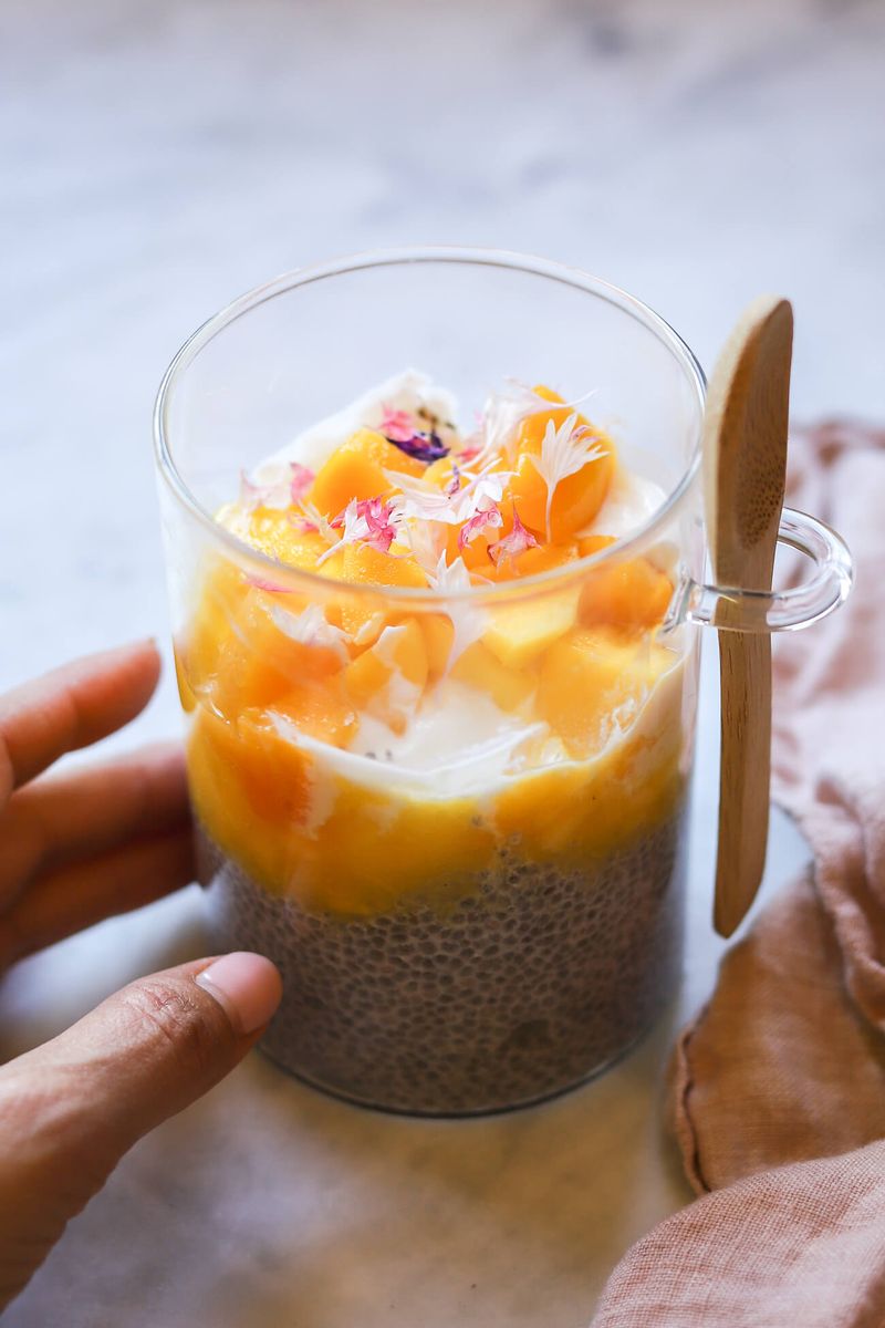 Chia Seed Pudding with Layered Passion Fruit