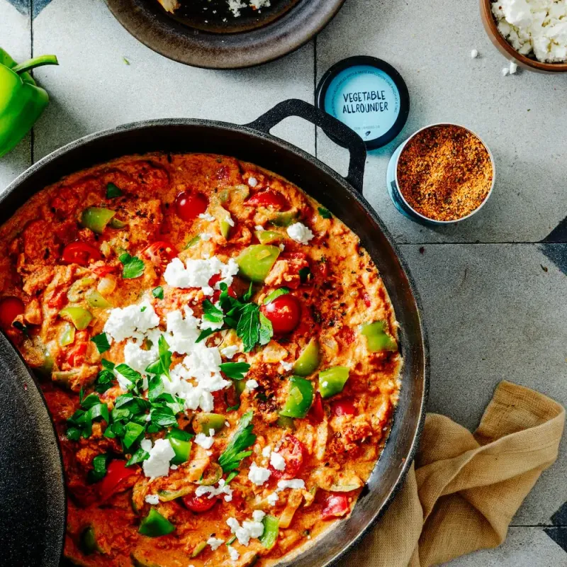 Turkish Menemen Egg Bowl
