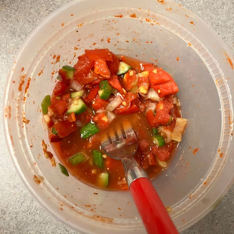 A Bowl of Salsa Eaten Like Soup