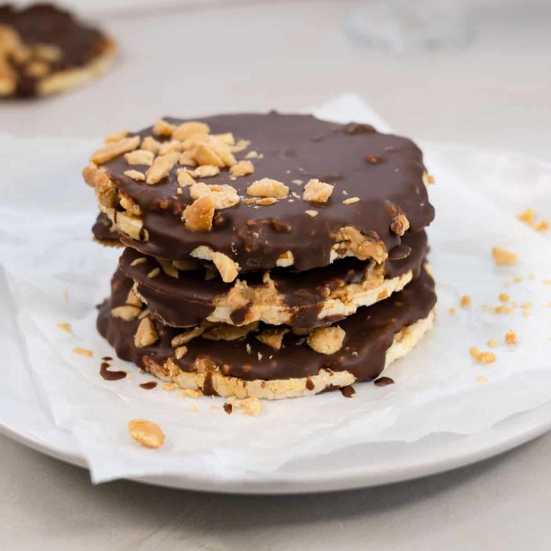 Chocolate Peanut Butter Rice Cakes