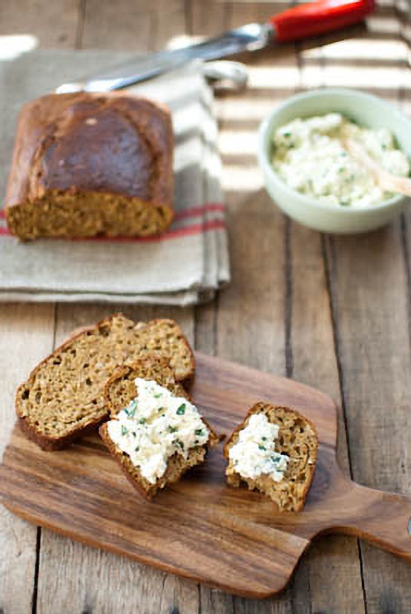Finnish Rye Bread with Cottage Cheese