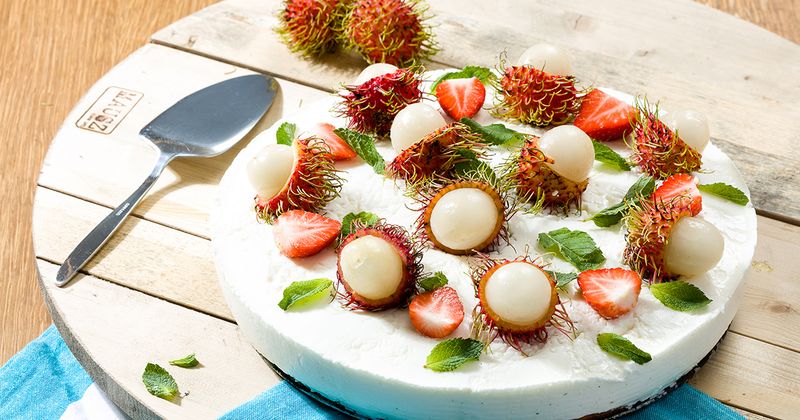 Rambutan Panna Cotta