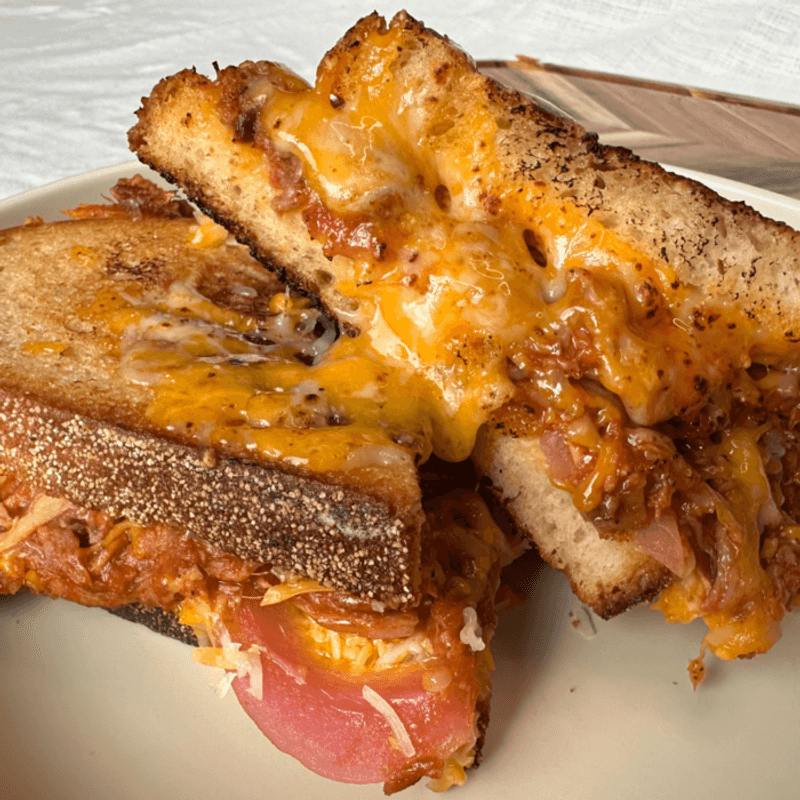 Jackfruit Pulled Pork Grilled Cheese