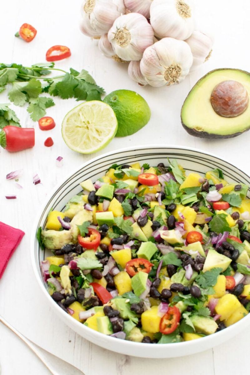 Mango and Black Bean Salad with Lime Dressing