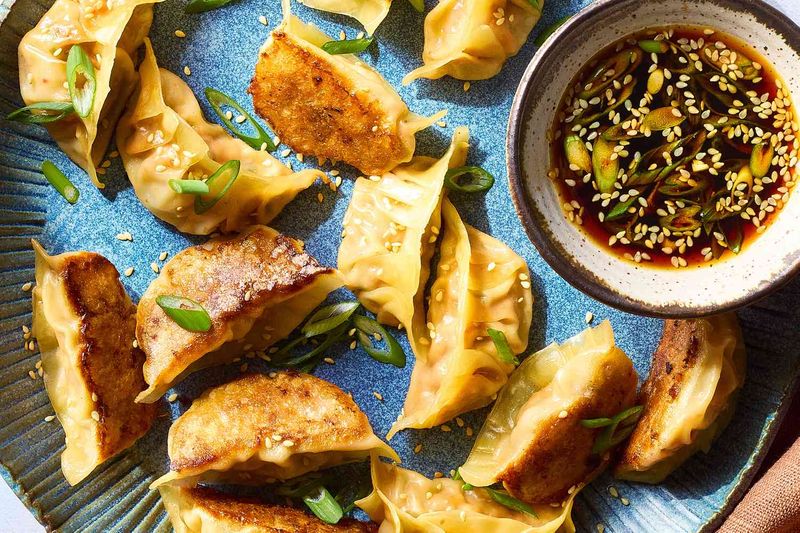 Kimchi Fried Dumplings