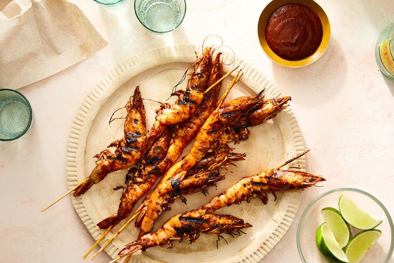 Grilled Corn and Shrimp Skewers (Mexico)