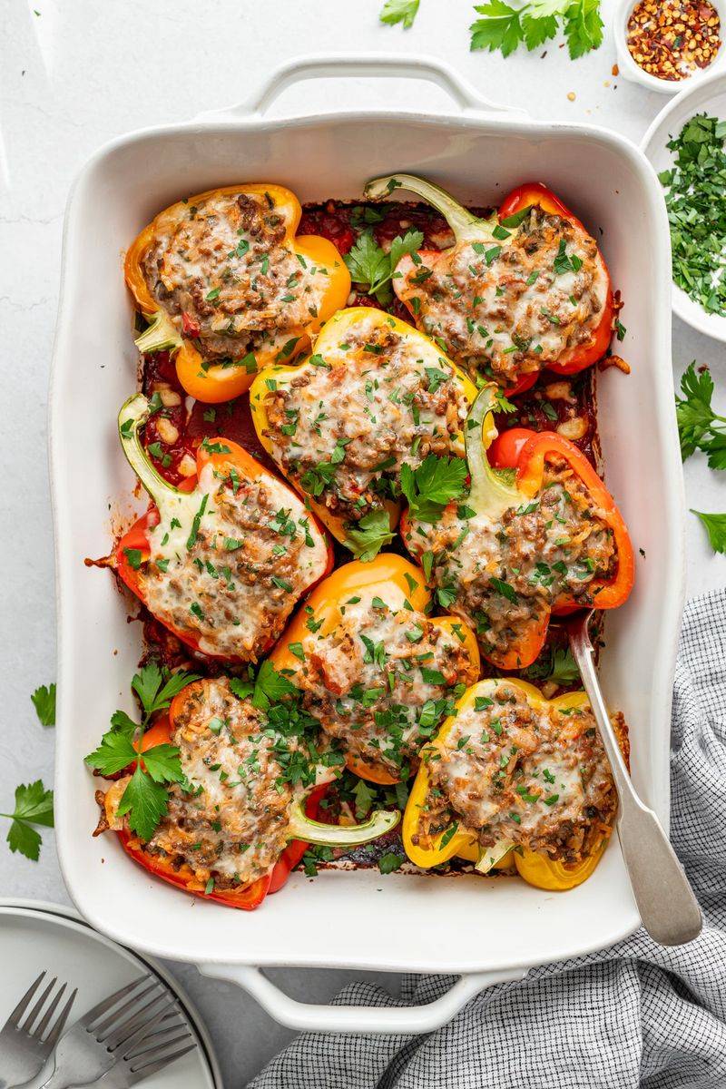 Beef Stuffed Bell Peppers
