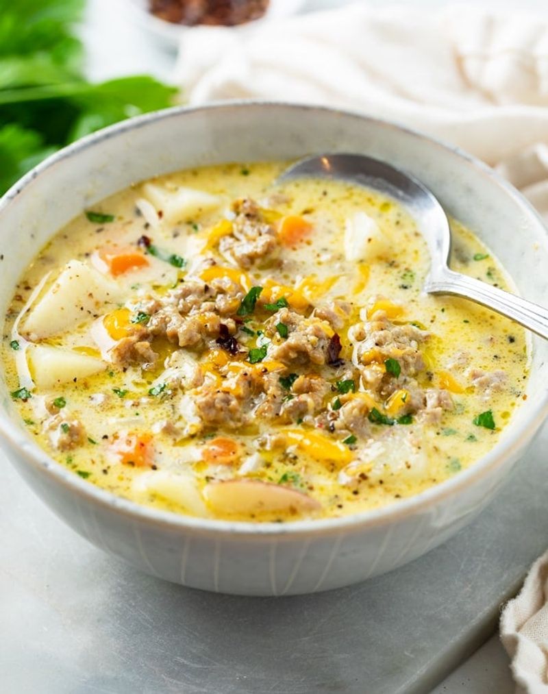 Spicy Sausage And Potato Soup