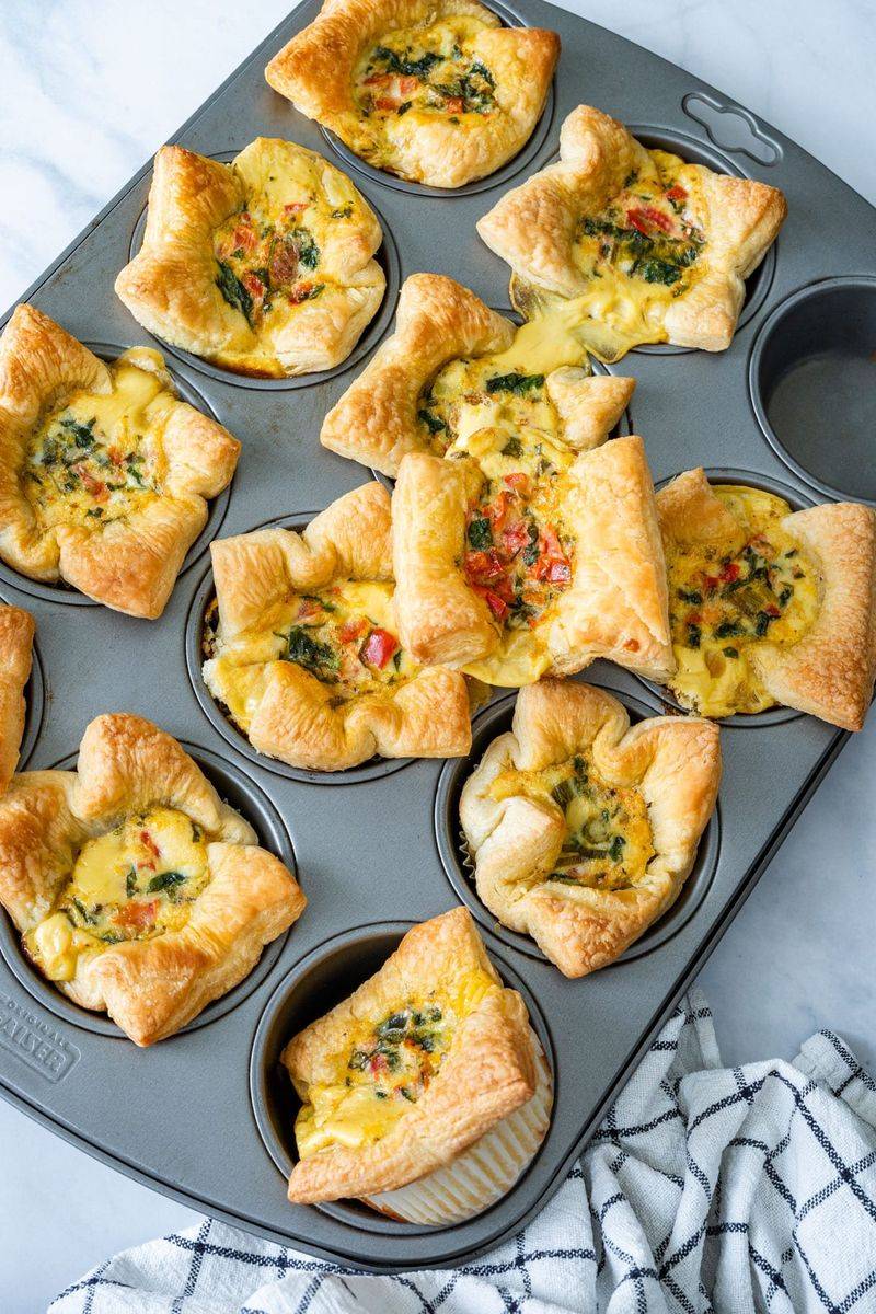Mini Quiches in a Muffin Tin