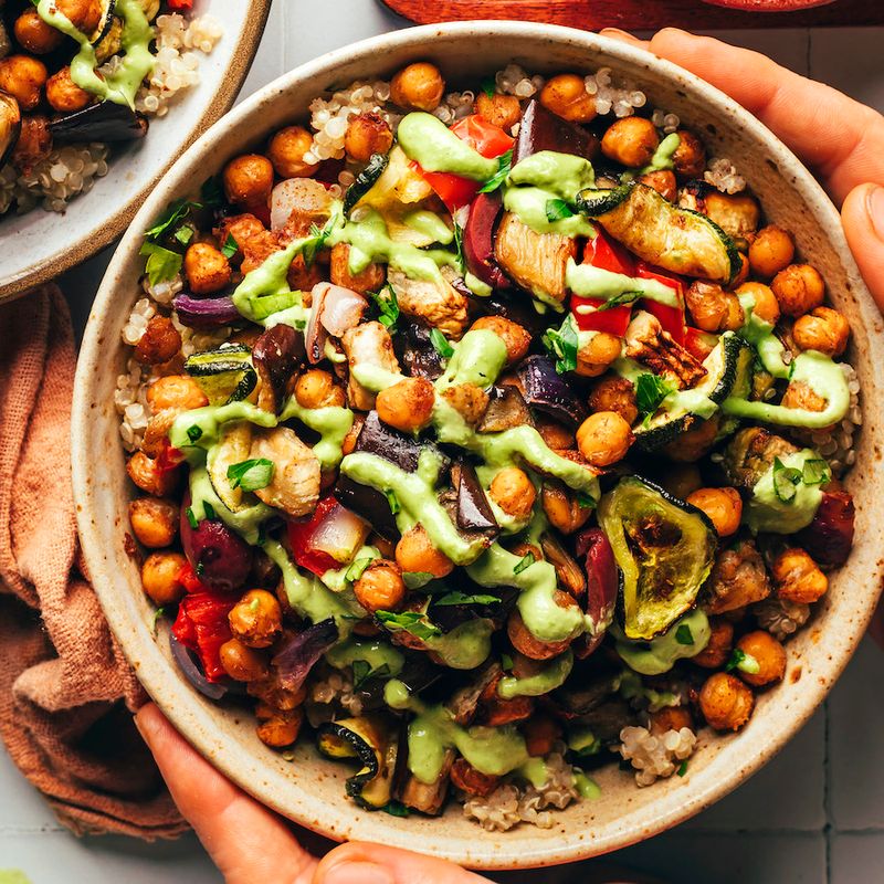 Grain Bowl with Leftover Roasted Everything