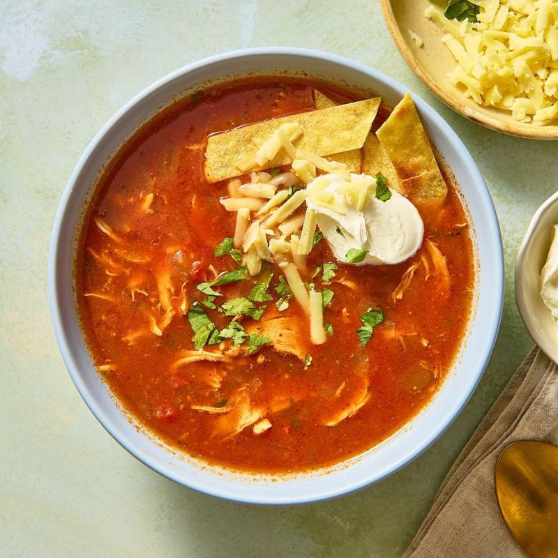 Slow Cooker Chicken Enchilada Soup