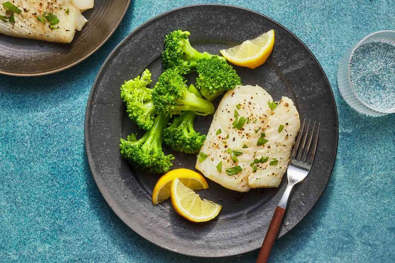 Baked Cod With Herb Butter and Green Beans