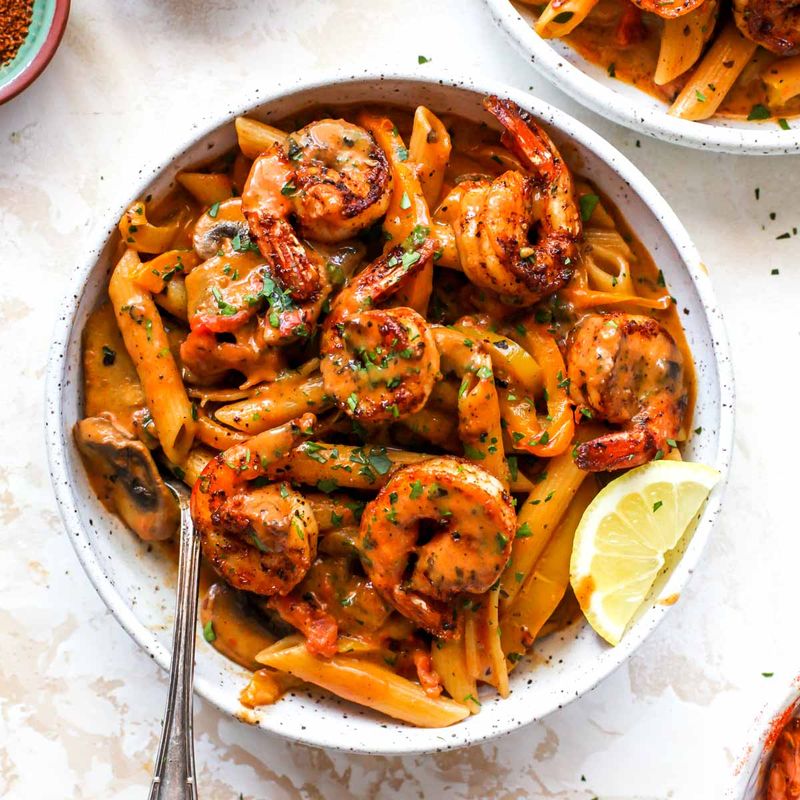 Spicy Cajun Shrimp Pasta