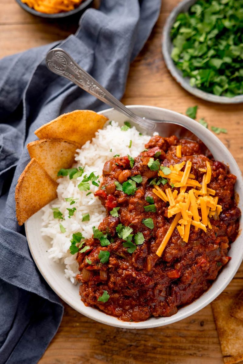 Beef Chilli with Rice