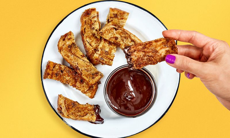 Churro French Toast Sticks with Dipping Chocolate