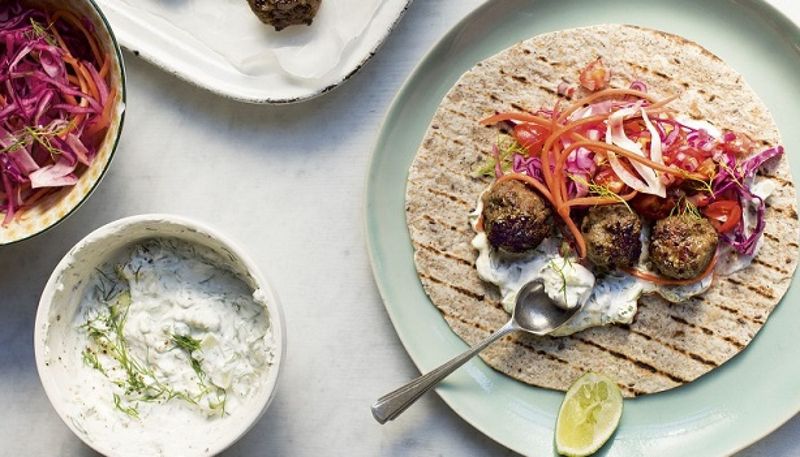 Lamb Kofta Wraps with Tzatziki (Inspired by Taste of London Festival)