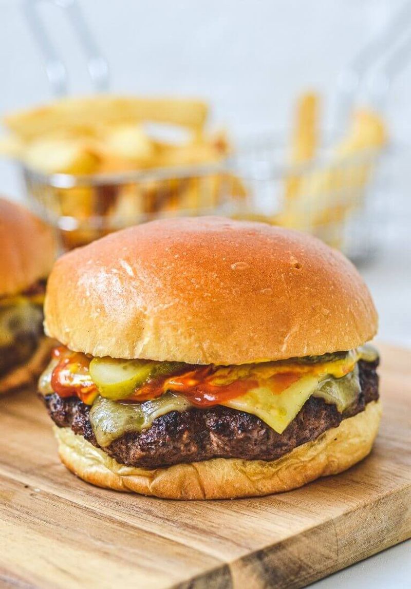 Top Homemade Burgers with Aged Cheddar