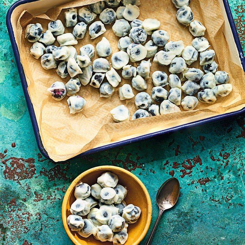 Freeze Yogurt-Coated Blueberries for a Bite-Sized Snack