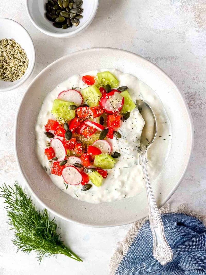 Cottage Cheese and Veggie Plate