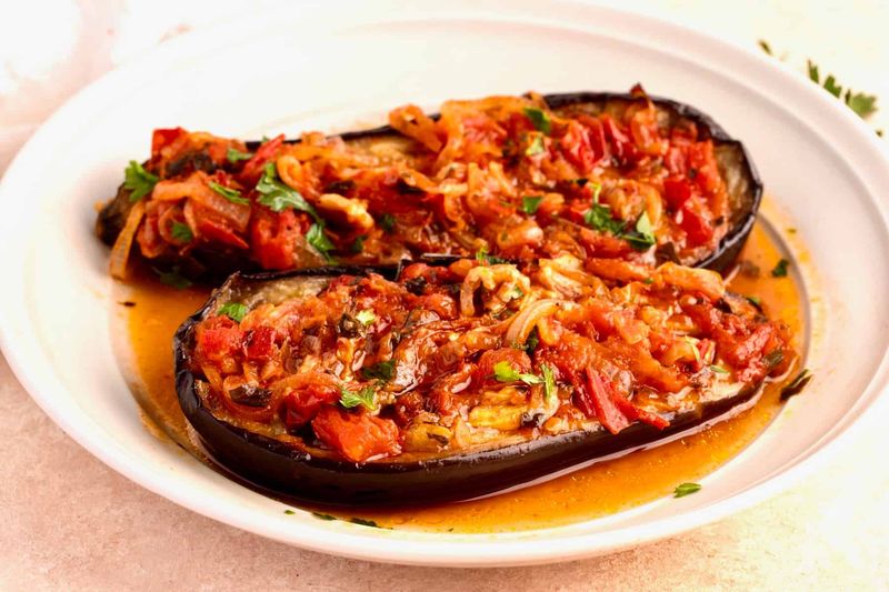 Imam Bayildi (Stuffed Eggplant)
