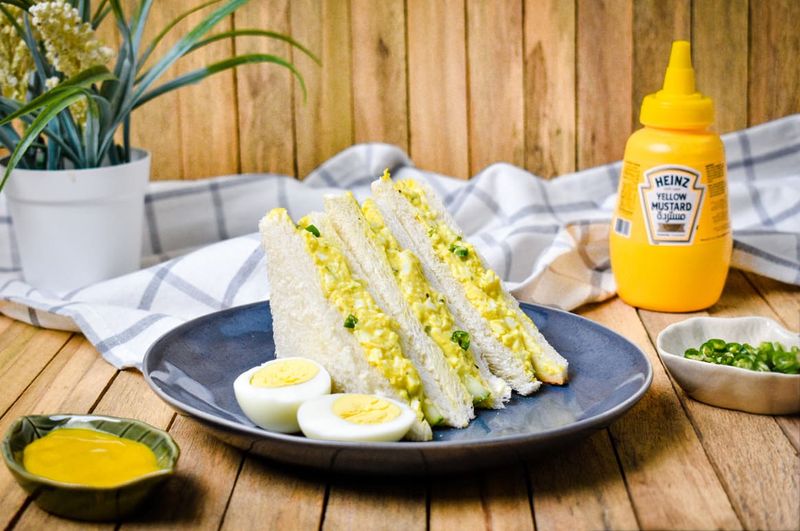 Fried Egg and Salad Cream Sandwich