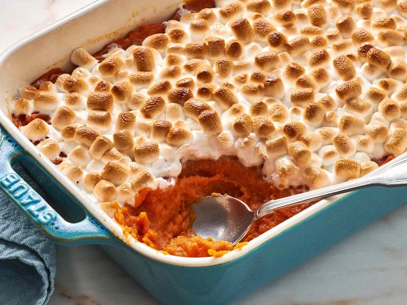 Sweet Potato Casserole with Marshmallow Topping