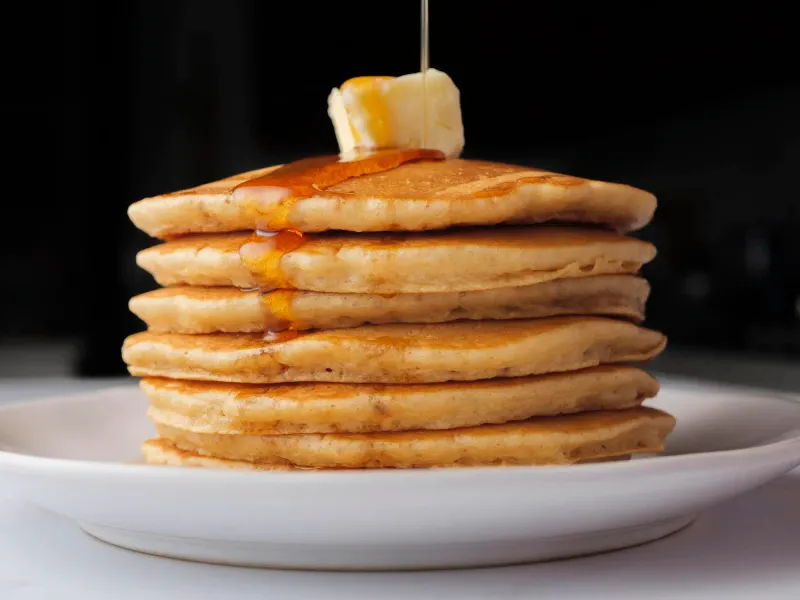 Hotcakes with Syrup and Butter