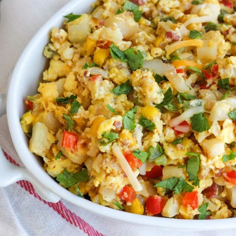 Bell Pepper and Egg Breakfast Scramble