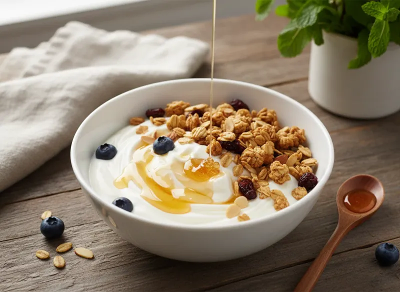 Greek Yogurt with Honey and Granola