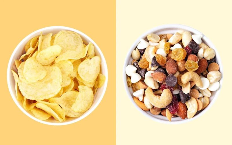 Potato Chips Swapped for Roasted Chickpeas or Nuts