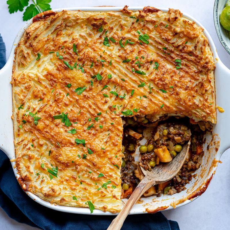 Mince and Lentil Shepherd's Pie