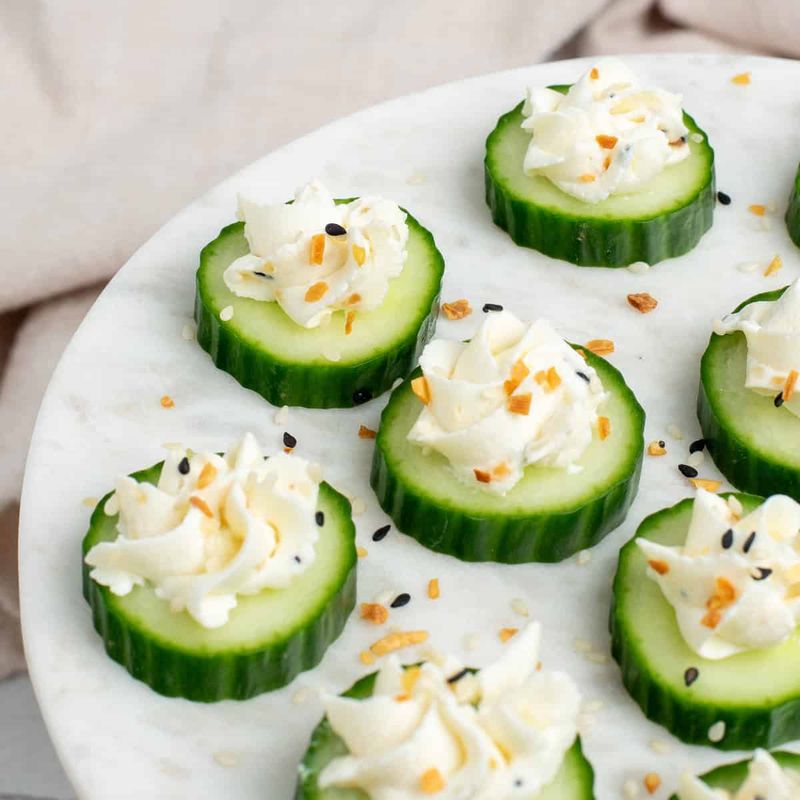 Cucumber Rounds with Cream Cheese