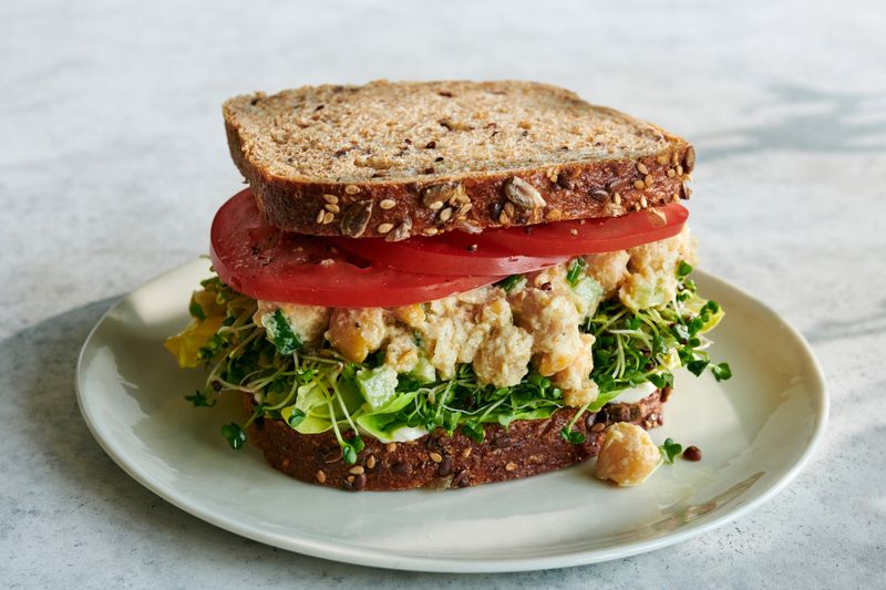Avocado Chickpea Salad Sandwiches
