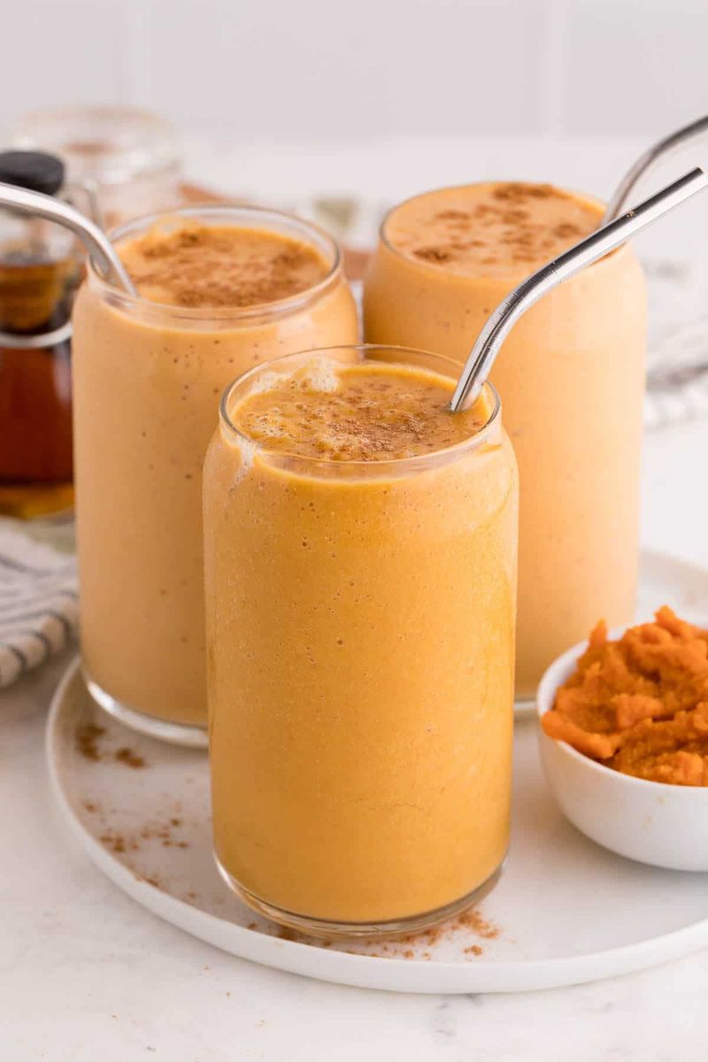 Pumpkin Puree and Almond Butter Smoothie