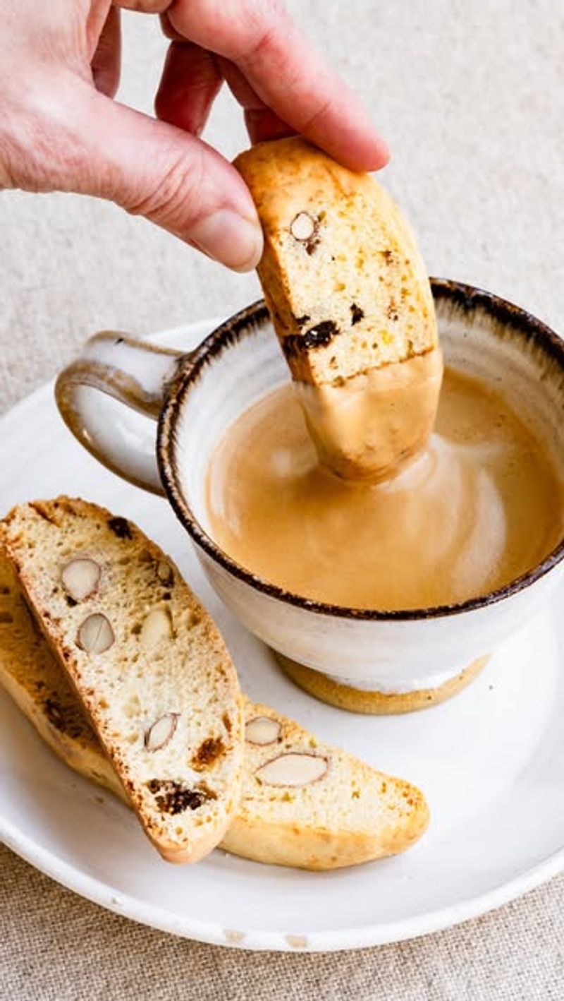 Biscotti Dunked in Coffee