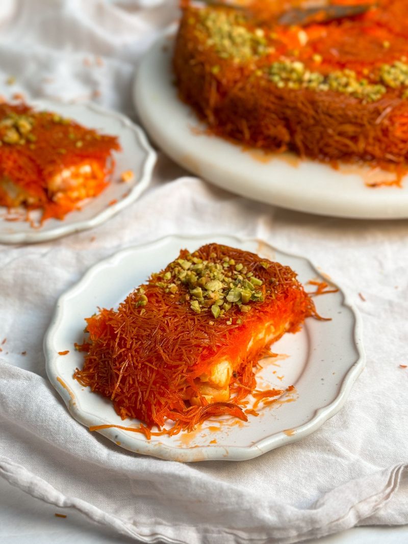 Knafeh - Middle Eastern Cheese Pastry
